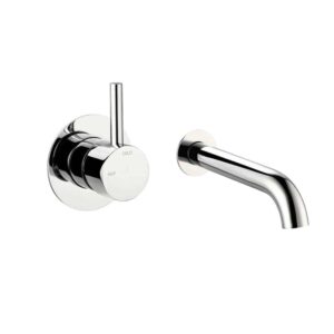 WISH2 Wall Basin/Bath Mixer Set 180mm Chrome