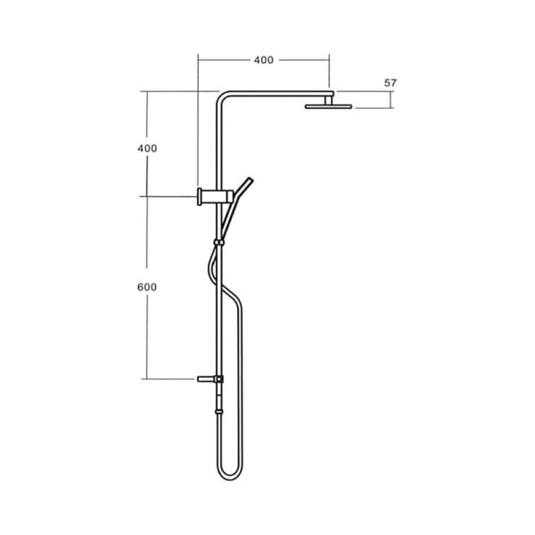 ECO Dual TAYA Rain Shower Rectangular HS350 - Image 3