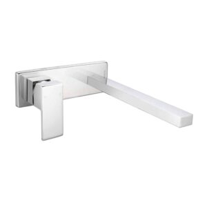 QAAD Wall Bath Mixer Set Backplate 220mm Chrome