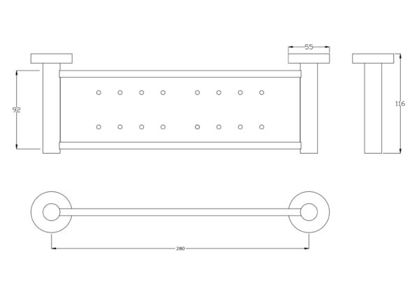 WISH Metal Shower Shelf 280mm - Image 2